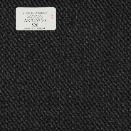 AR 2257 70 CANONICO - 100% Wool - Xám Trơn